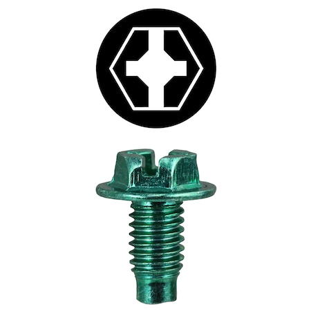 Dottie L.H. Dottie No 10-32 x 3/8'' Hex Head Phillips Ground Screw w/ Leader Point, 100PK 1032G